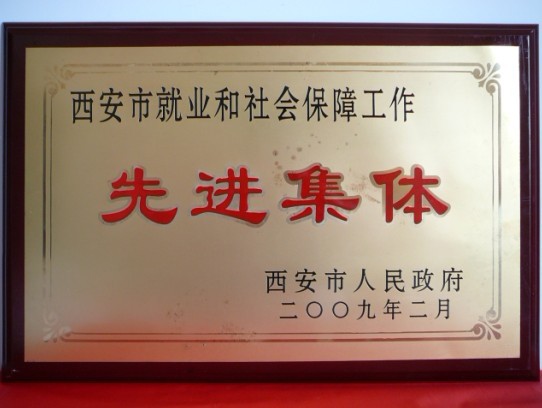 2009年2月，被西安市政府評(píng)為西安市就業(yè)和社會(huì)保障工作先進(jìn)集體